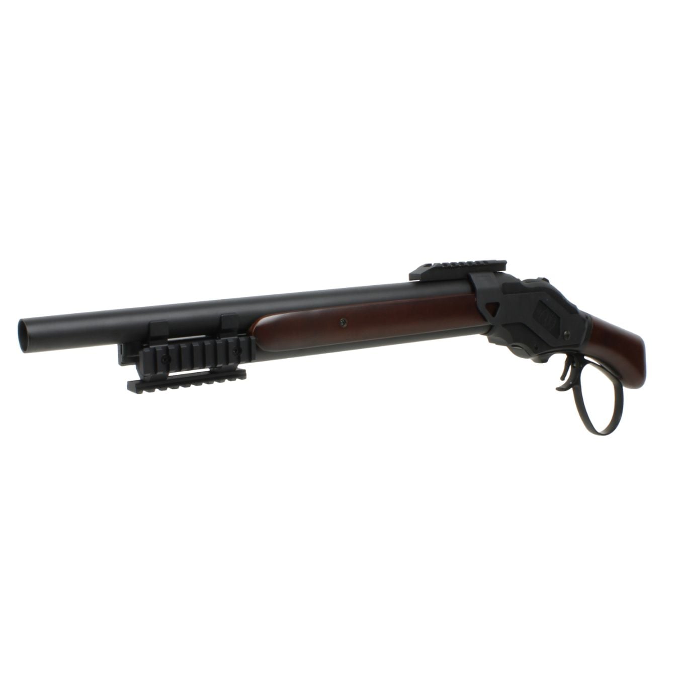 【5月入荷予約】S&T ウィンチェスター Ｍ1887 ソードオフ ガスショットガン リアルウッド BK ワイドレバー レールカスタムセット（排莢式）