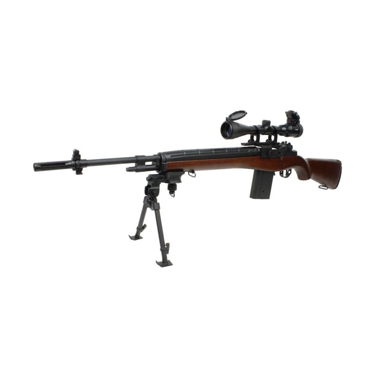 AGM M14 電動ガン リアルウッド【バイポット・スコープセット】