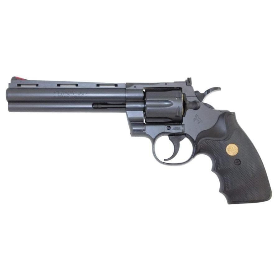 【4月14日メーカー出荷】クラウン 低年齢 COLT パイソン 6インチ BK エアリボルバー 10歳以上用
