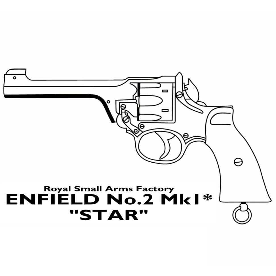 【2026年9月頃入荷予約】 マルシン エンフィールド No.2 Mk.I スター モデルガン エクセレントヘビーウェイト 木製グリップ 完成品