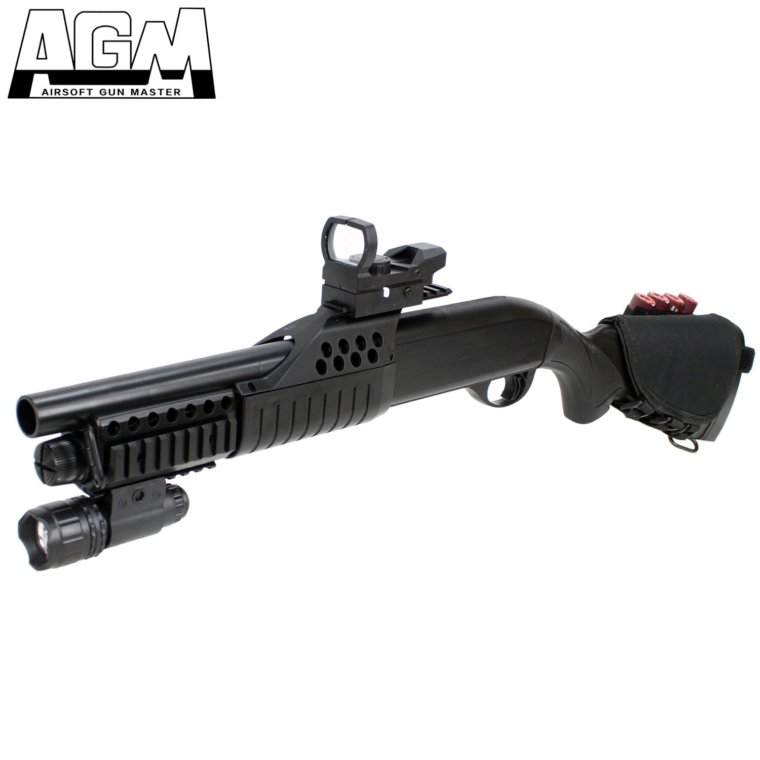 AGM M180 固定ストック エアコッキングショットガン Set【予備マグサービス＆送料無料】
