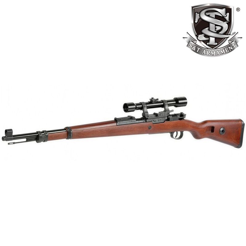 S&T Kar98k エアーコッキングライフル リアルウッド【スコープセット】【180日間安心保証つき】