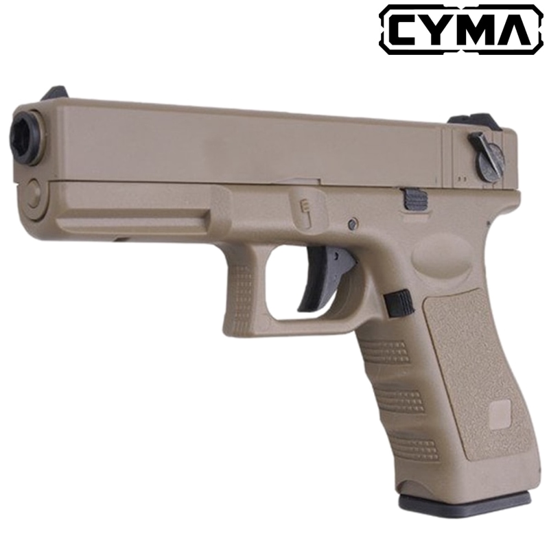 【決算セール!!8/14まで】CYMA G18C MOSFET 電動ハンドガン TAN【マガジン＆バッテリー・充電器サービス】