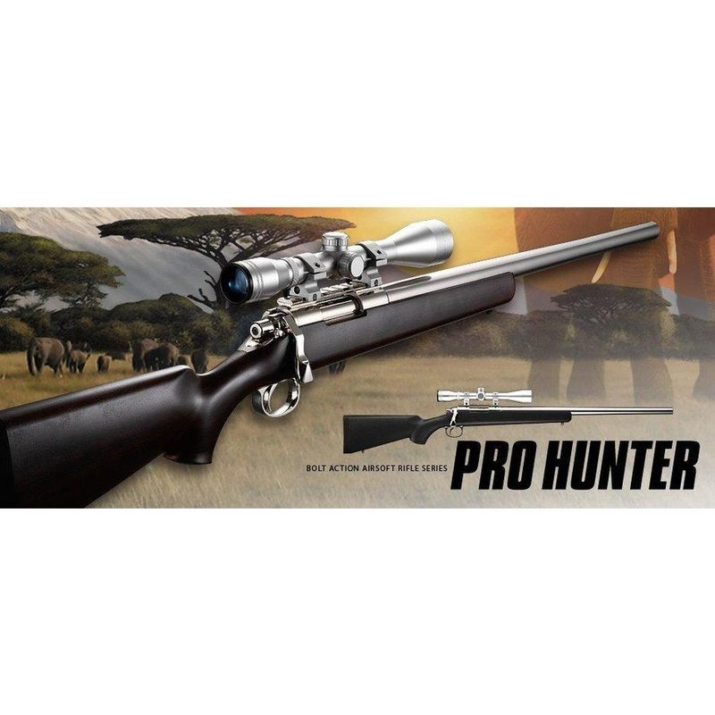 東京マルイ　VSR-10 プロハンターステンレス リアルショックバージョン ブラックストックモデル【エアガン・エアーガン】