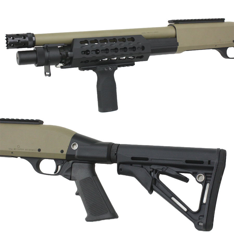 CYMA　ベネリM3 KEYMOD M-STOCK フルメタルショットガン TAN