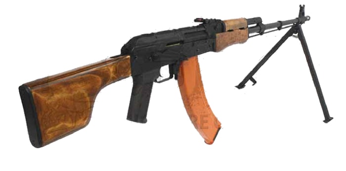 中古品 フルメタル、木製ストック電動ガン CYMA RPK ショップカスタム品 CYMA] RPK-74 フルメタル リアルウッド ストックカスタム マウント付