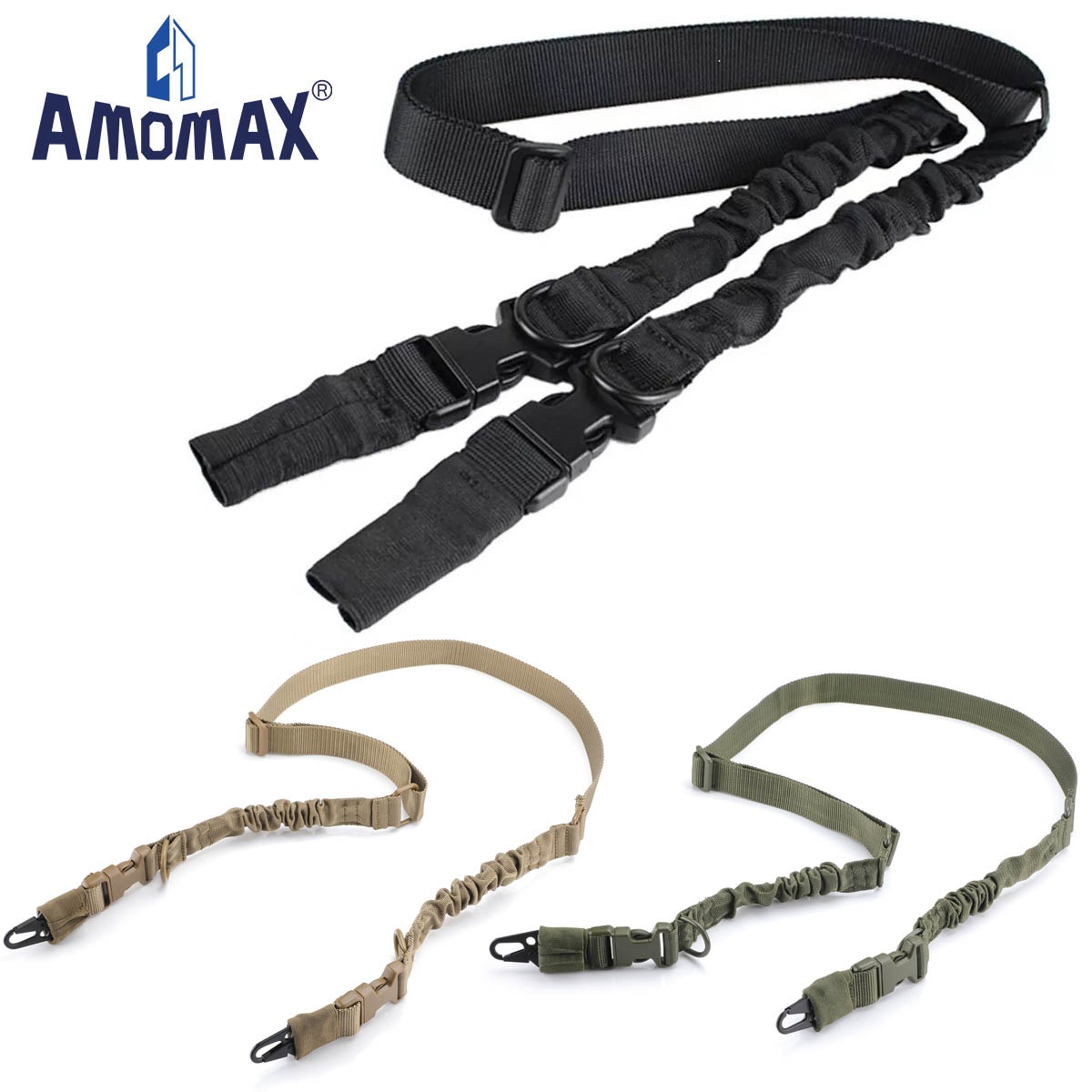 AMOMAX 2ポイント スリング w/ HK クリップ 耐久仕様 (各カラーあり)
