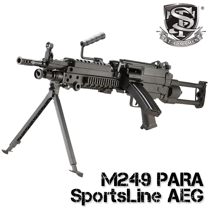S&T M249 PARA スポーツライン電動ガン BK【180日間安心保証つき