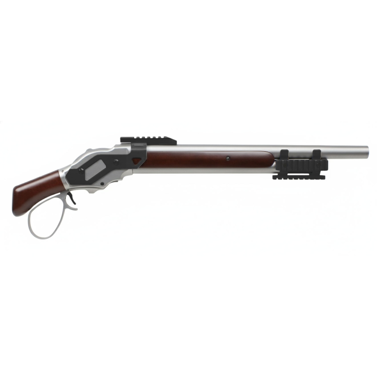 【5月入荷予約】S&T ウィンチェスター Ｍ1887 ソードオフ ガスショットガン リアルウッドSV ワイドレバー レールカスタムセット（排莢式）