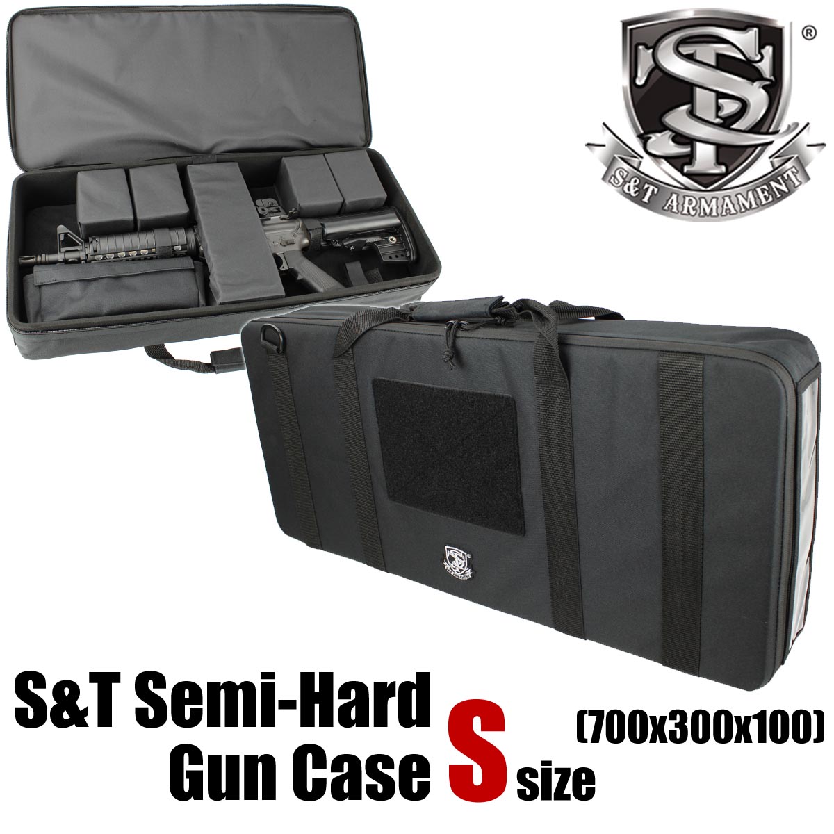 S&T セミハードガンケース Sサイズ V2 BK(700x300x100) | 装備