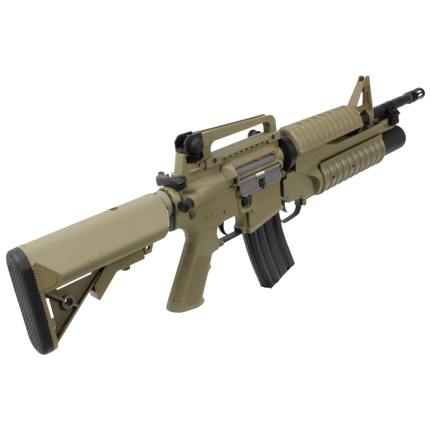 S&T M4A1 スポーツライン電動ガン with M203 グレネードランチャーS DE【バッテリー＆充電器＆BB弾セット】【180日間安心保証つき】