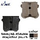AMOMAX 9mm/.40/.45パドルダブルマガジンポーチ BK