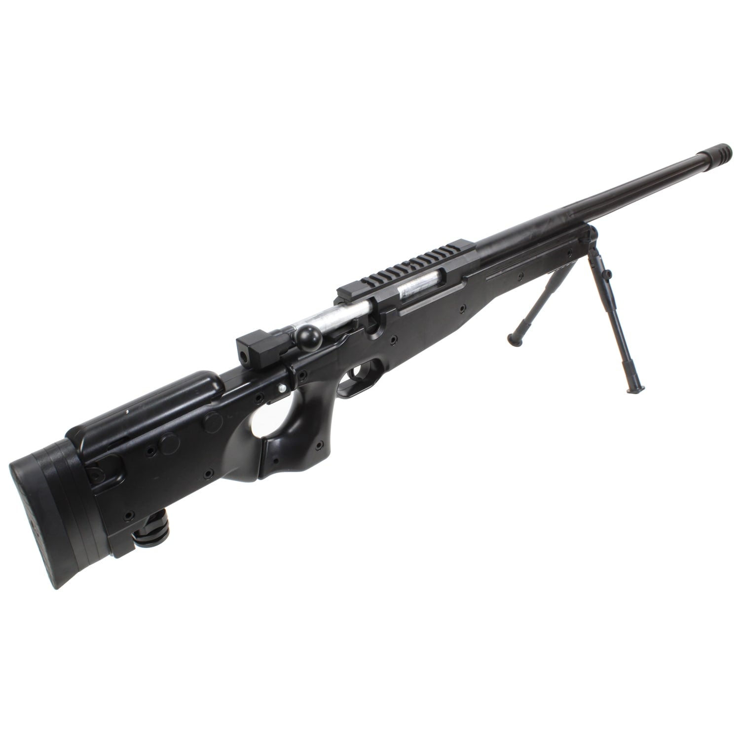 1本限定】AGM AW338 エアーコッキングライフル BK【バイポッド