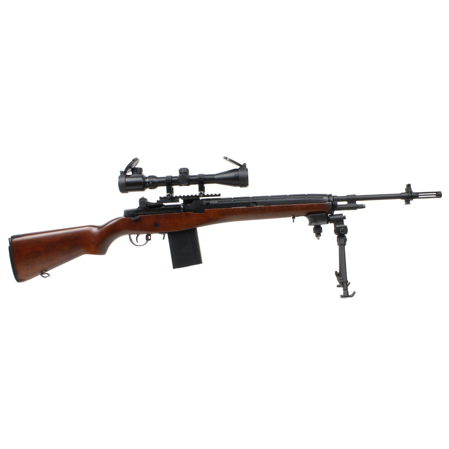 AGM M14 電動ガン リアルウッド【バイポット・スコープセット】