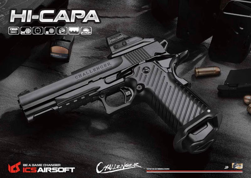 【2026年6月入荷予約】ICS Hi-Capa CHALLENGER GBB-BK Plastic Ver.