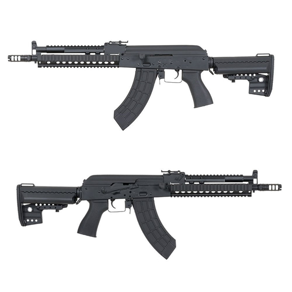 限定特価】CYMA AK タクティカル V-STOCK フルメタル電動ガン BK