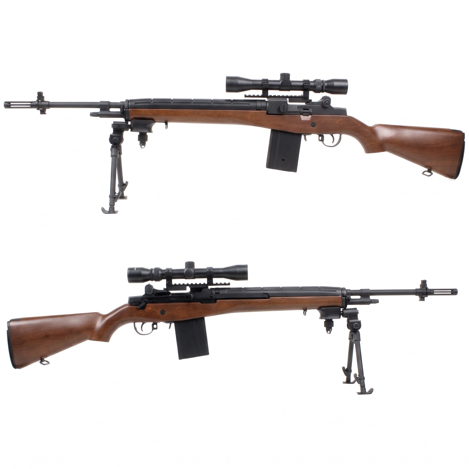 AGM M14 電動ガン フェイクウッド【バイポット・スコープセット