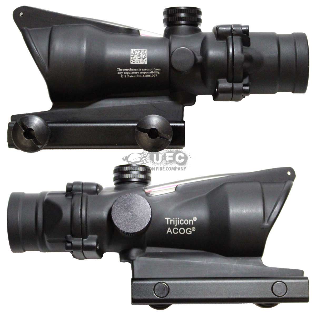 UFC　ACOG TA-31タイプ 4×32集光ファイバースコープ赤 BK