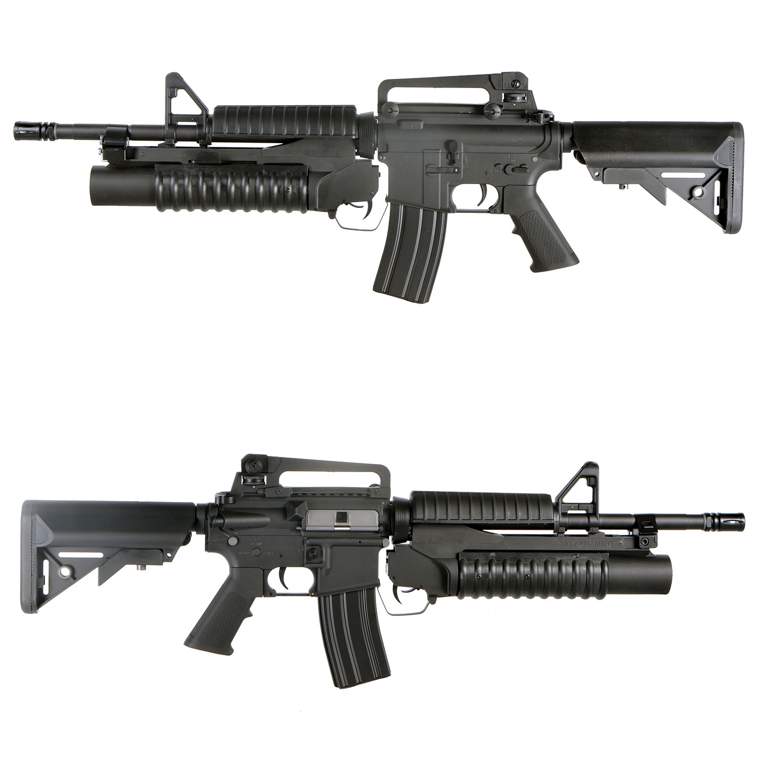 【1本限定】S&T M4A1 スポーツライン電動ガン with M203 グレネードランチャーS BK【180日間安心保証つき】