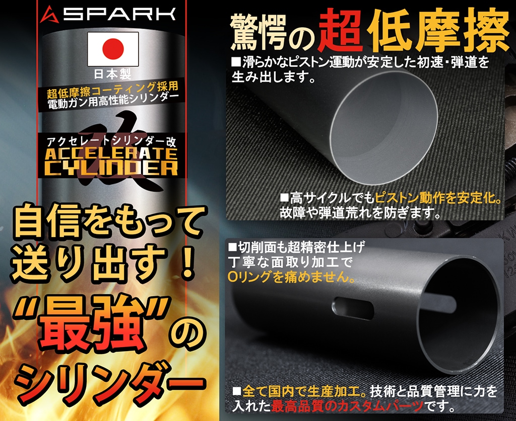 SPARK アクセレートシリンダー改 「ショートバレル」 200?以下 CYD33