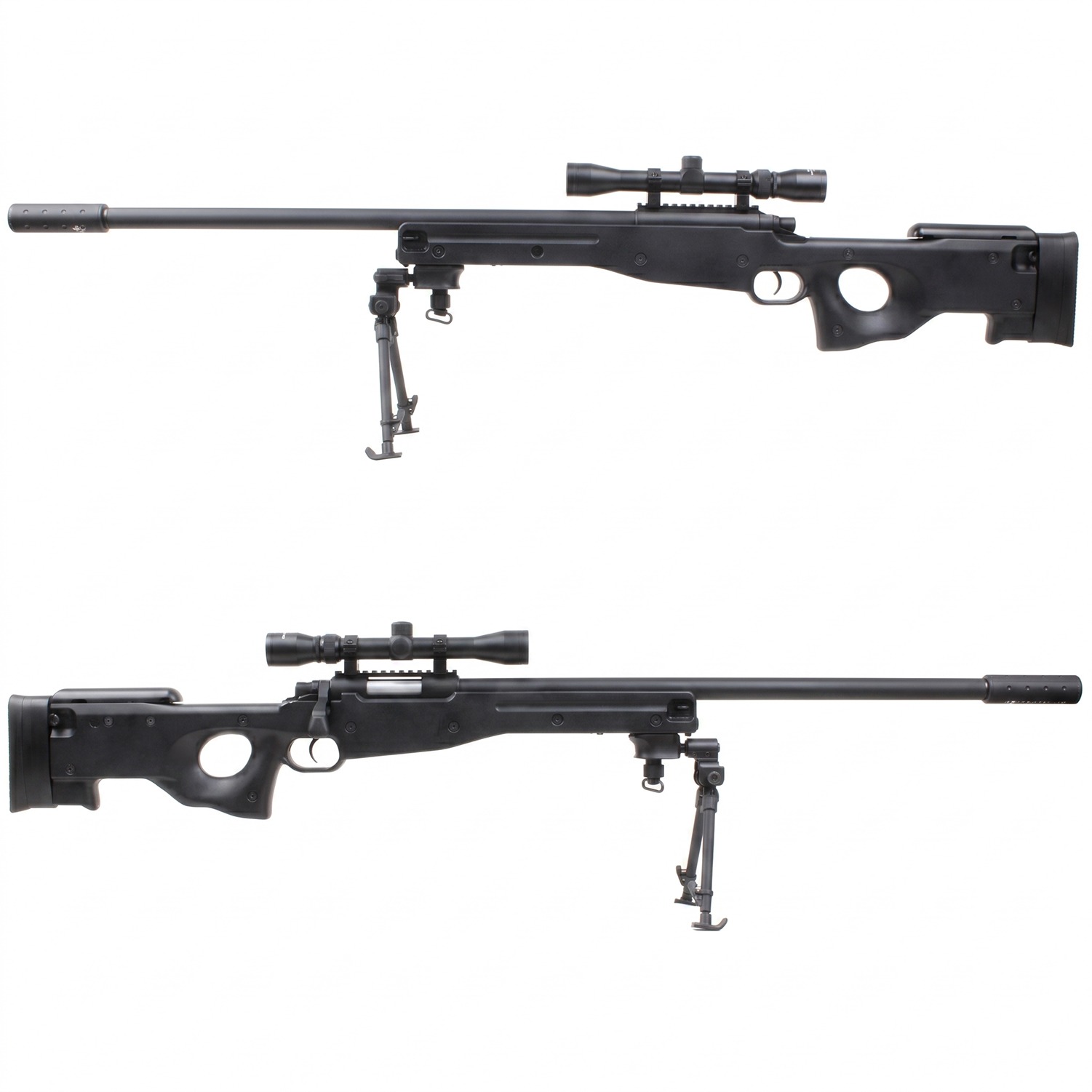 AGM L96 エアコッキングライフル BK【スコープ＆サイレンサーセット