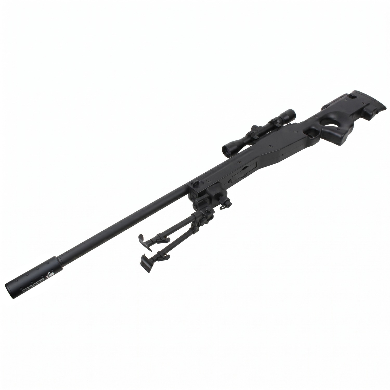 AGM L96 エアコッキングライフル BK【スコープ＆サイレンサーセット