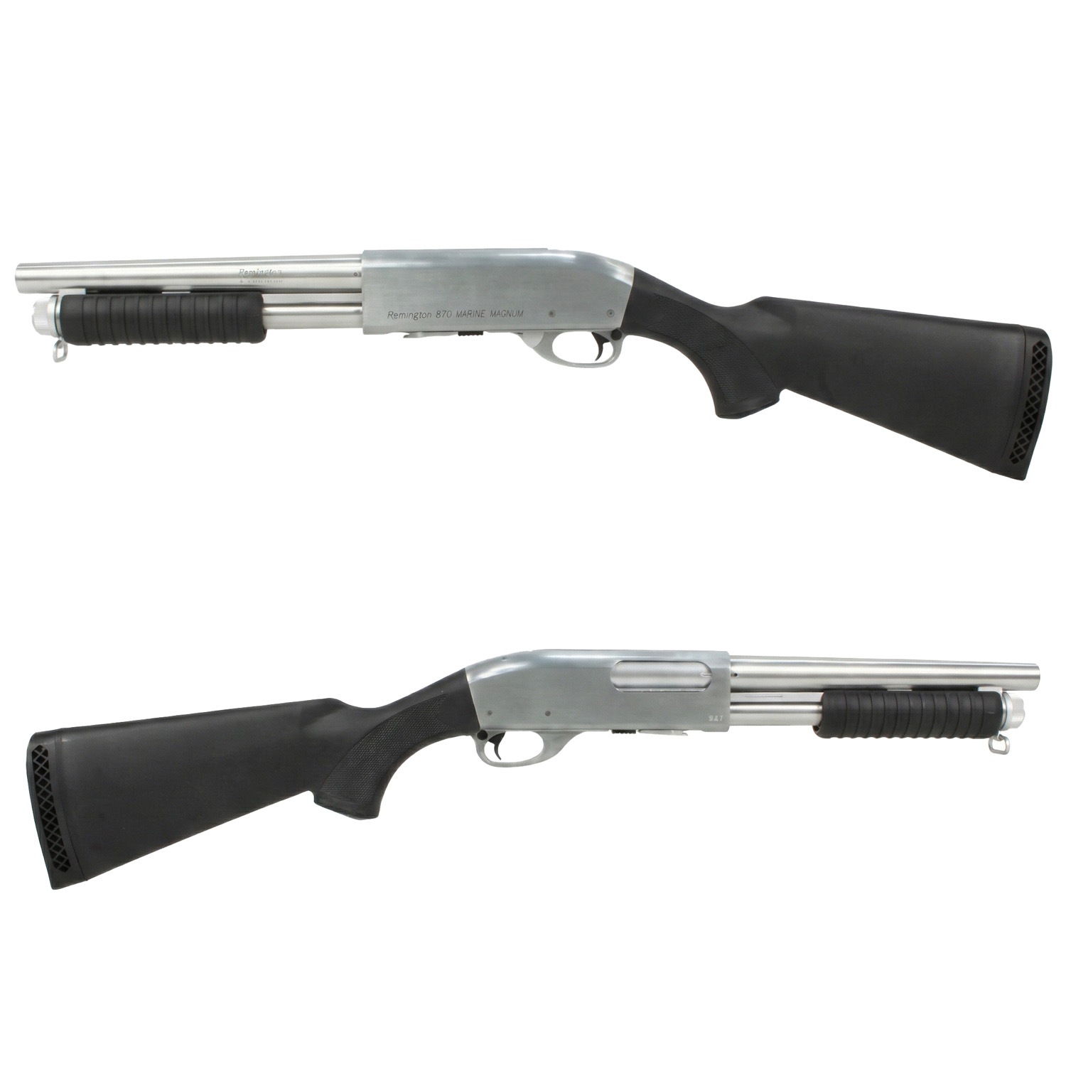 S&T M870 ショート エアーショットガン（Marine Magnum刻印） SV/BK