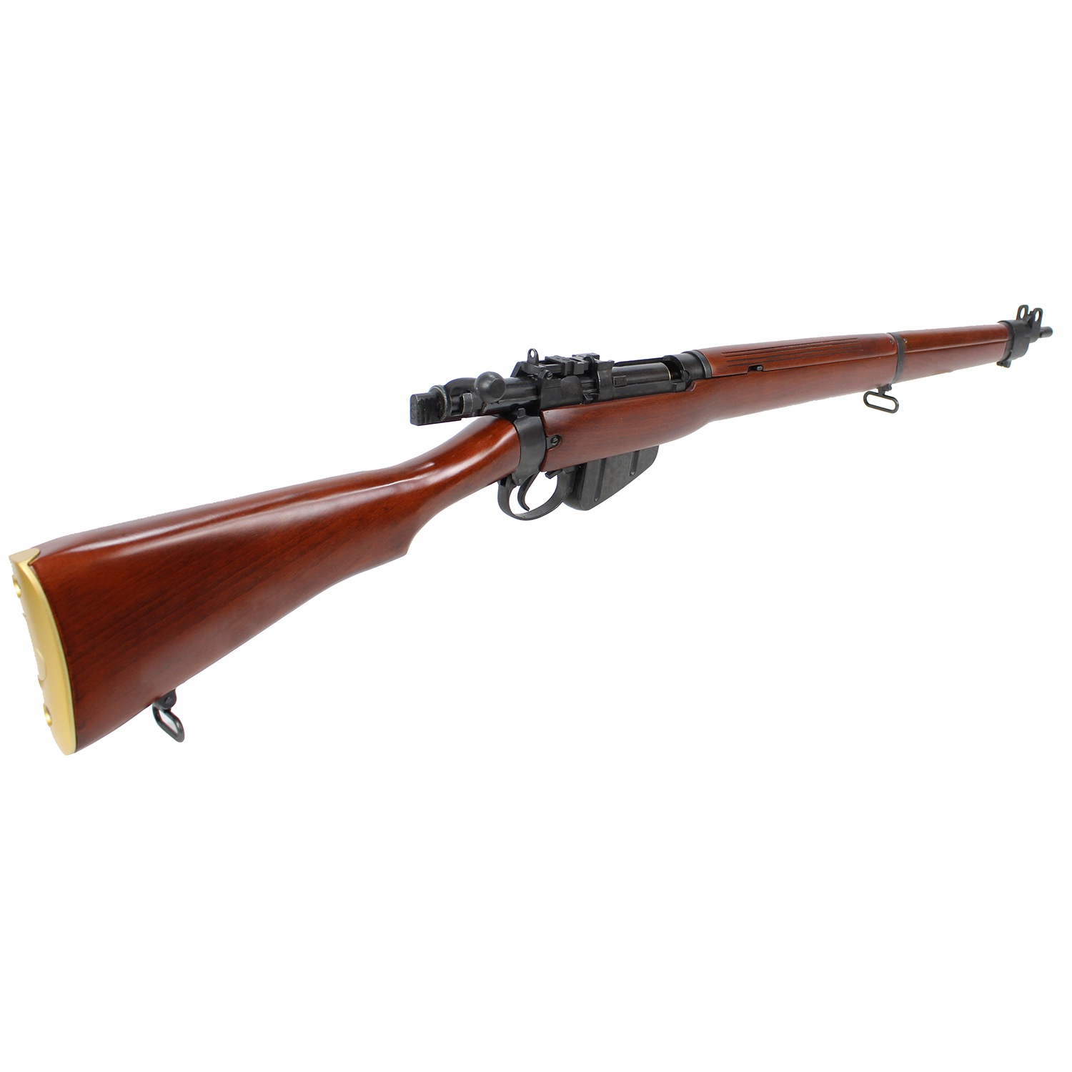 S&T Lee Enfield No.4 Mk I エアーコッキングライフル リアルウッド【専用スリングセット】【180日間安心保証つき】