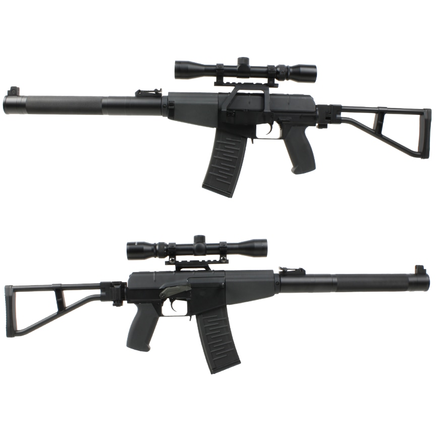 S&T AS Val フルメタル電動ガン BK（可変倍率ライフルスコープ＆サイドレール付属）コンプリートセット