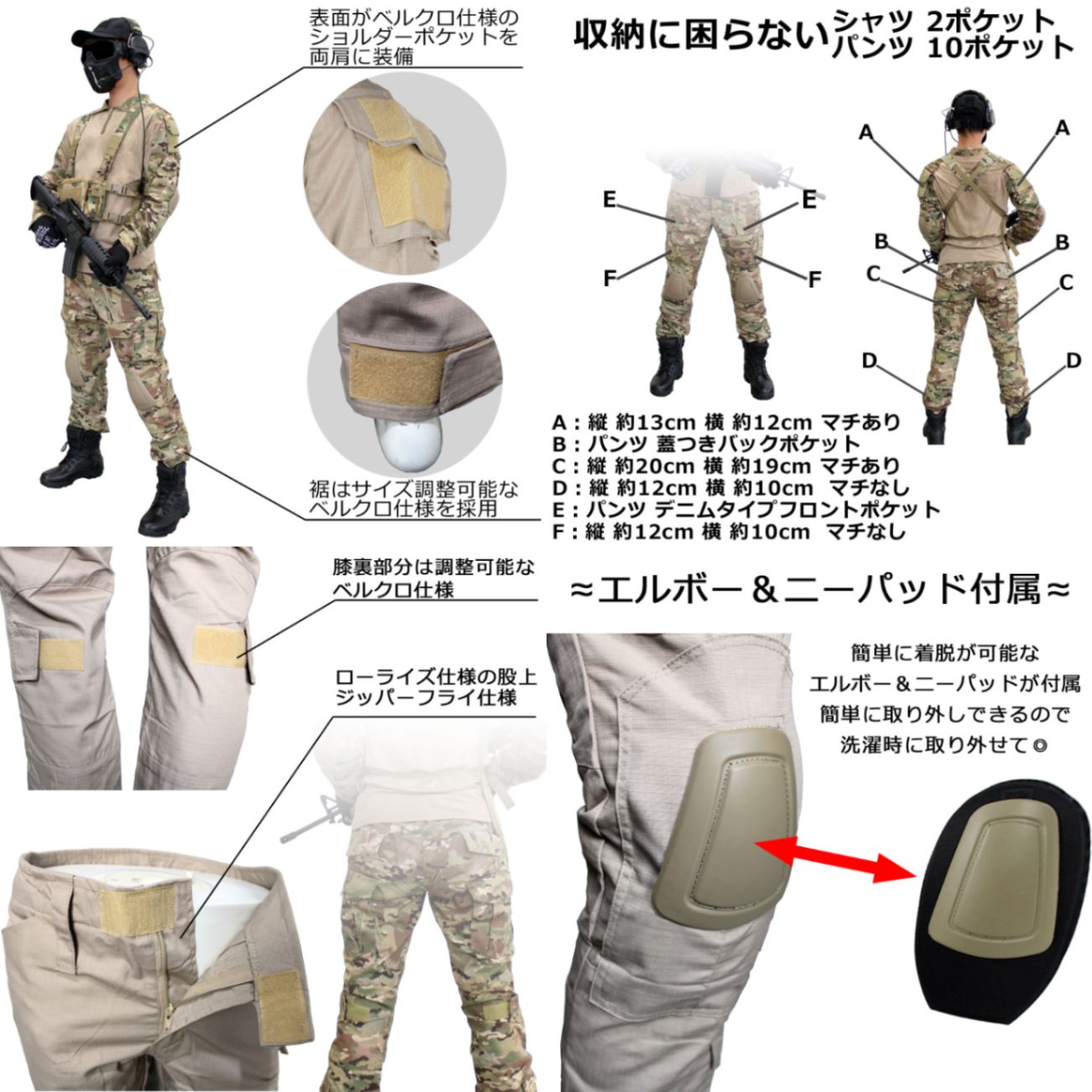 在庫処分】UFC Combat BDU上下セット TAN (各種サイズあり) | 装備,BDU