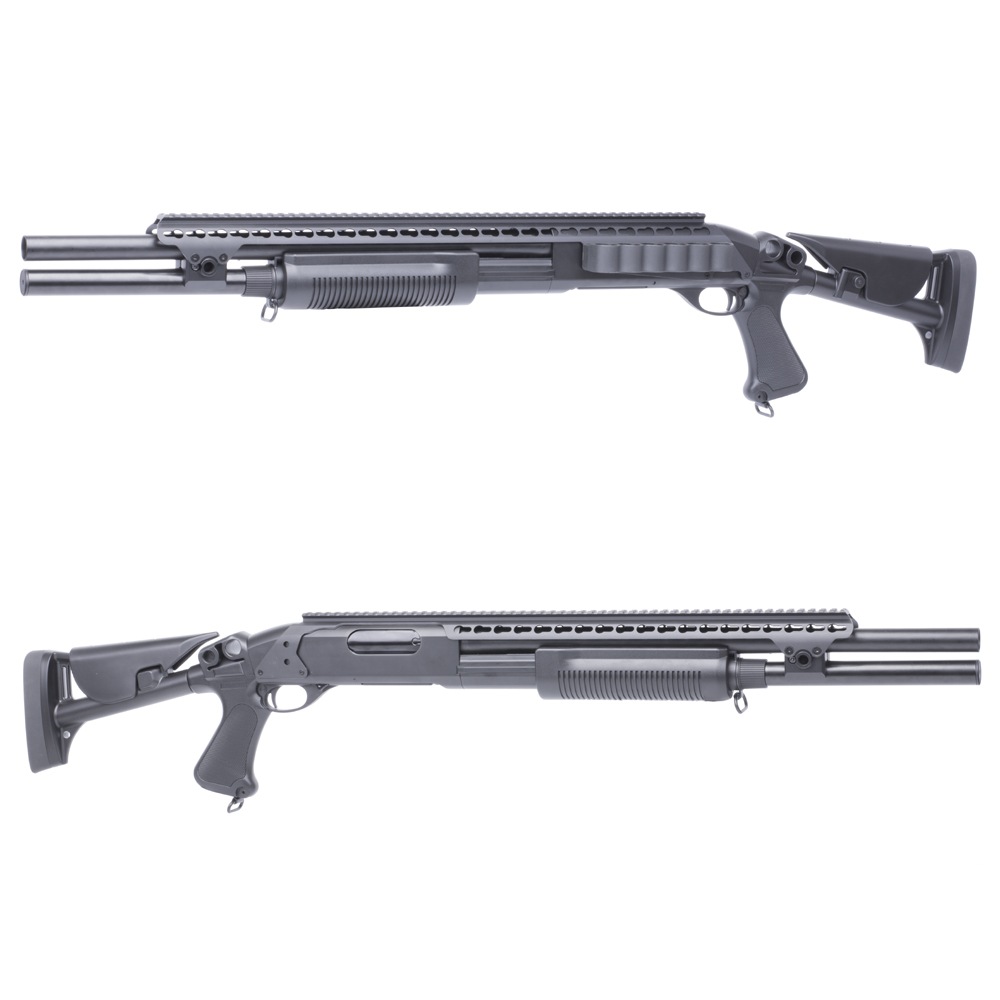 CYMA M870-L Keymod Tac. Rストック フルメタルショットガン BK