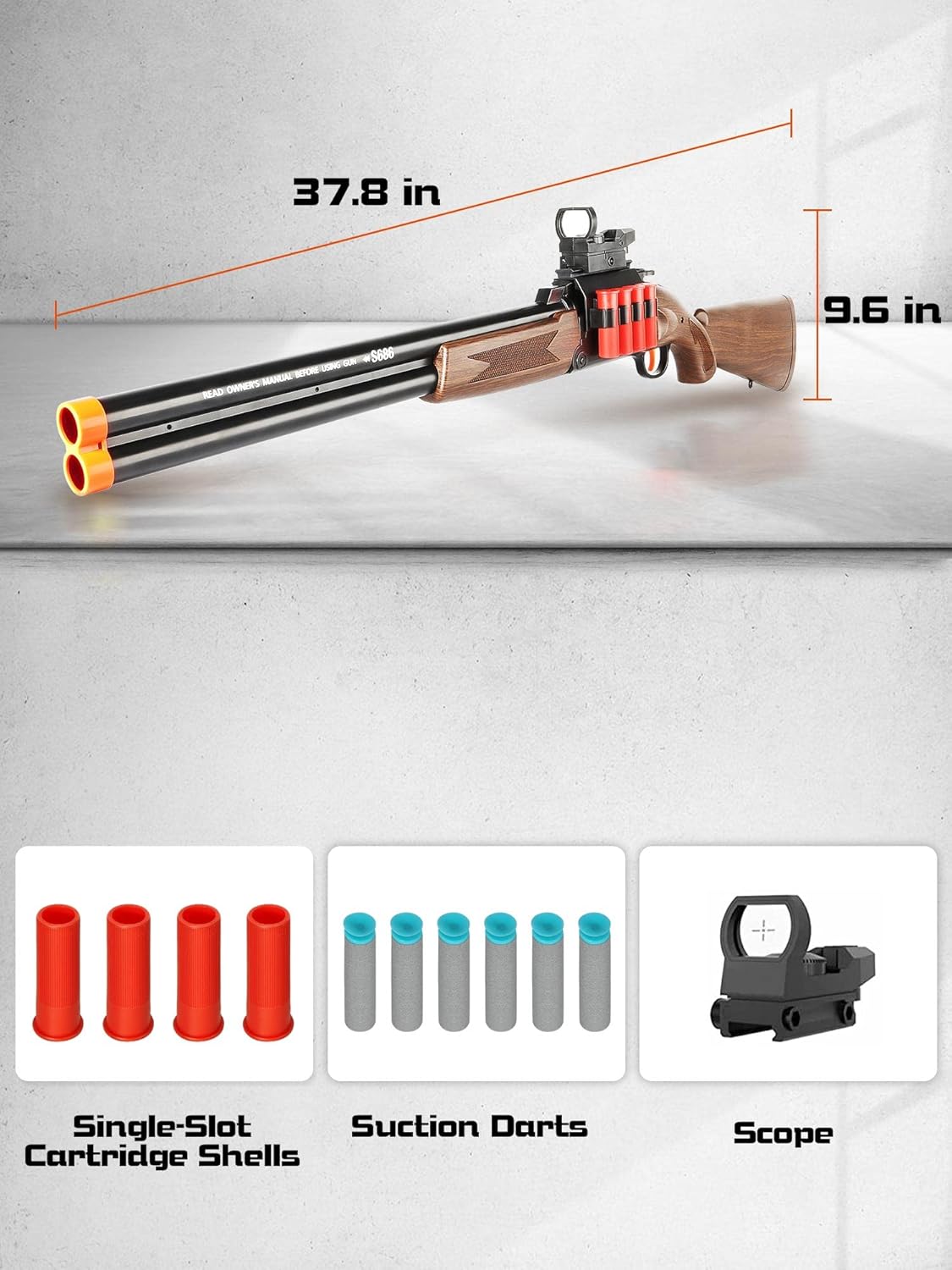 上下2連タイプ スポンジショットガン 固定ストック BK/FW | メーカー別