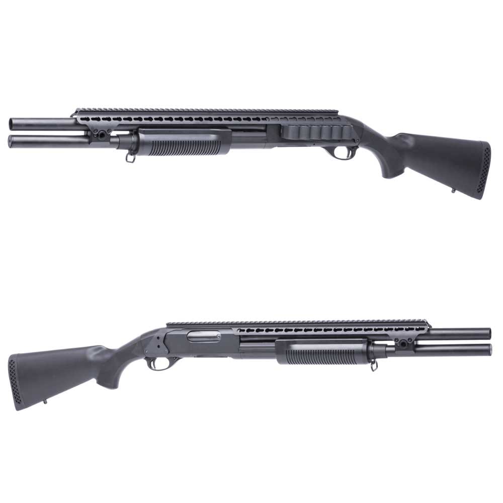 CYMA M870-L Keymod Tac. 固定ストック フルメタルショットガン BK