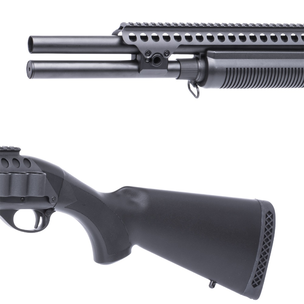 CYMA　M870 ロング Tac. 固定ストック フルメタルショットガン BK