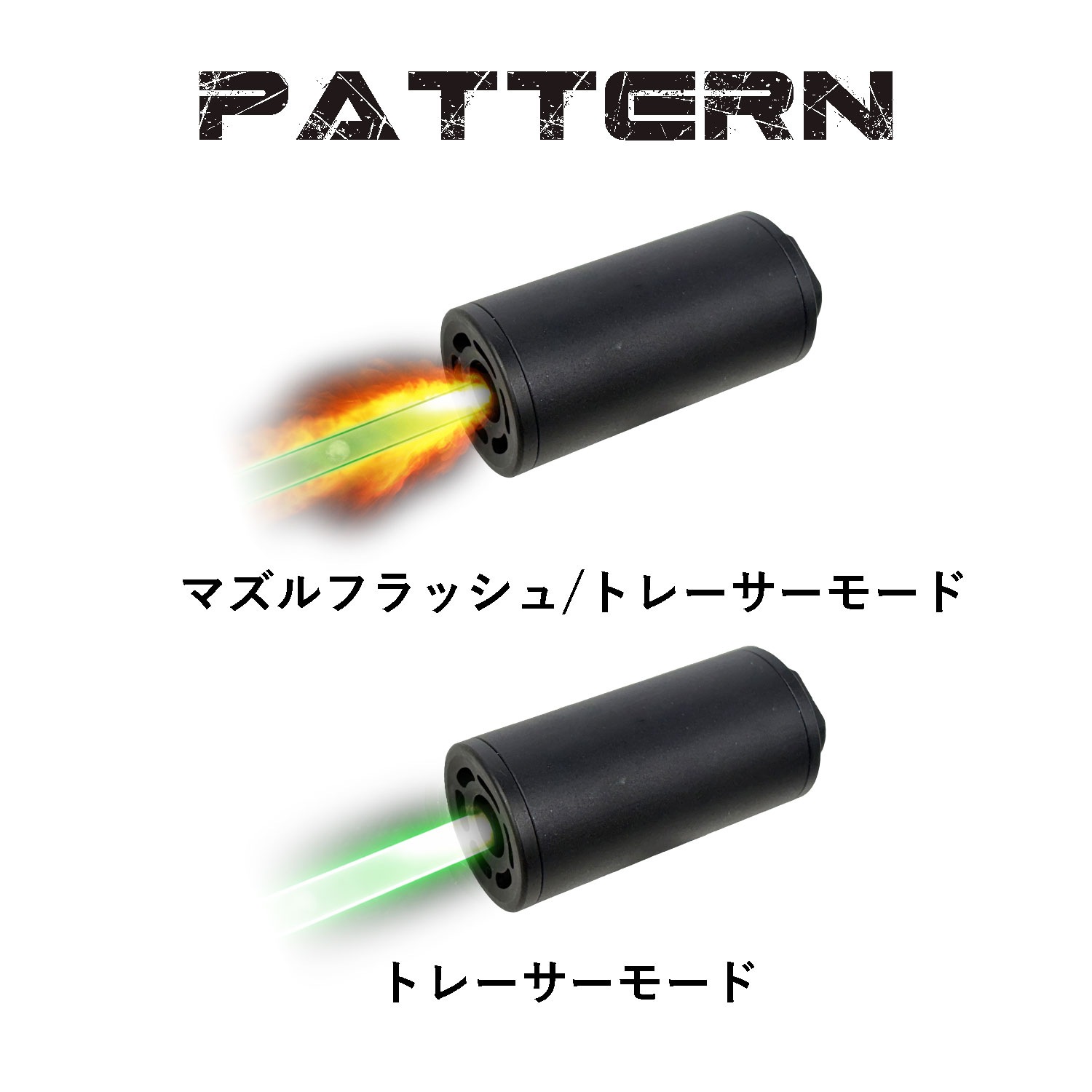 S&T NOVESKE KX3タイプ マズルフラッシュ トレーサー Fire Tracer(SKULL FROG)(14mm-)