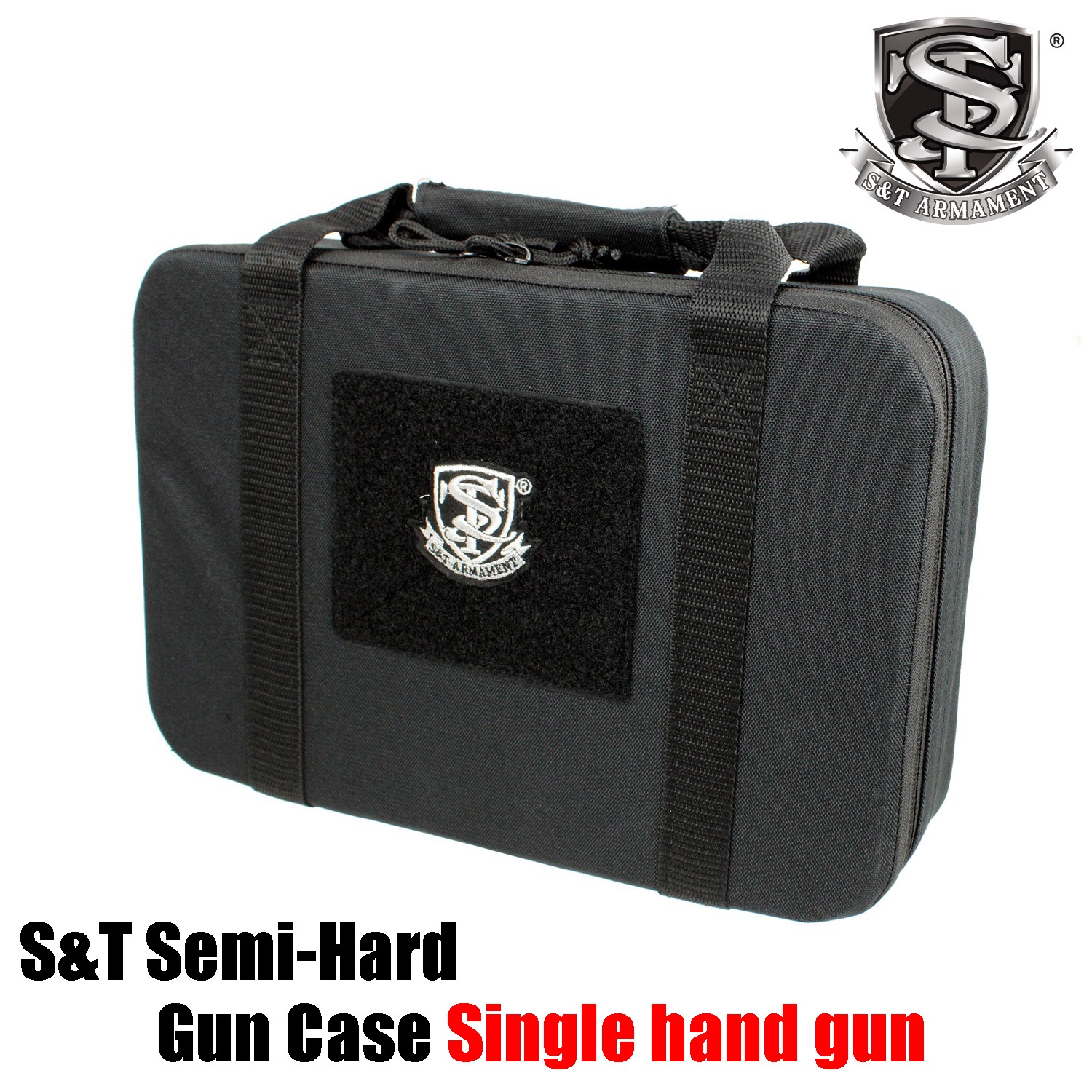 S&T セミハード シングルハンドガンケース Black