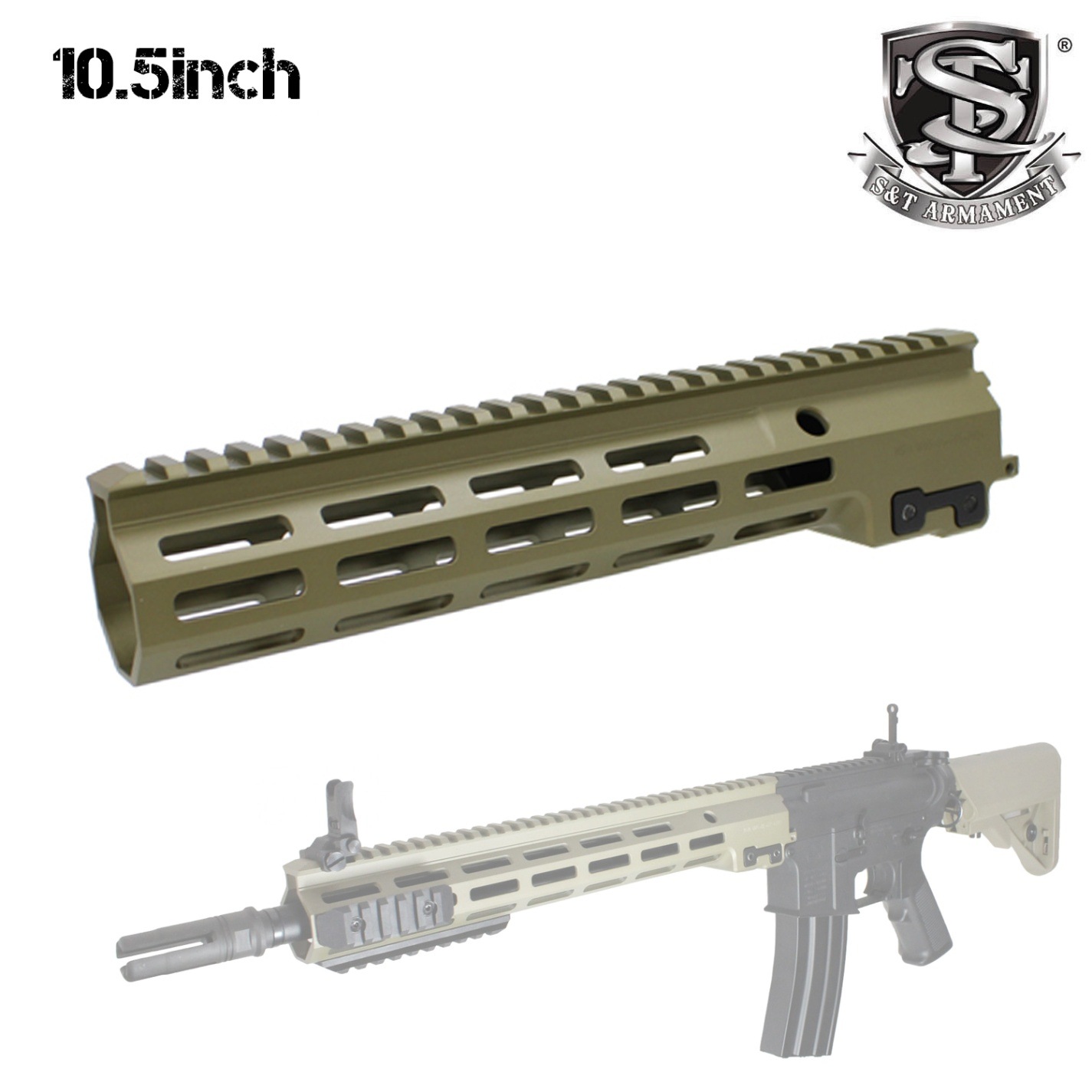 GEISSELEタイプ MK16 10.5 ハンドガード FDE S&T GEISSELE SMR MK16 タイプ 10.5