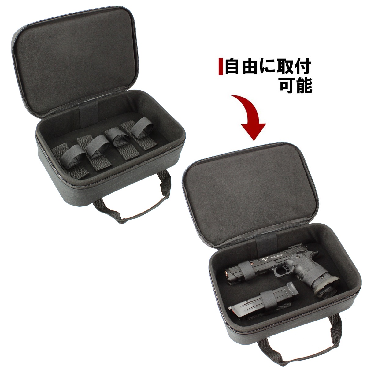 S&T セミハード シングルハンドガンケース  GREY