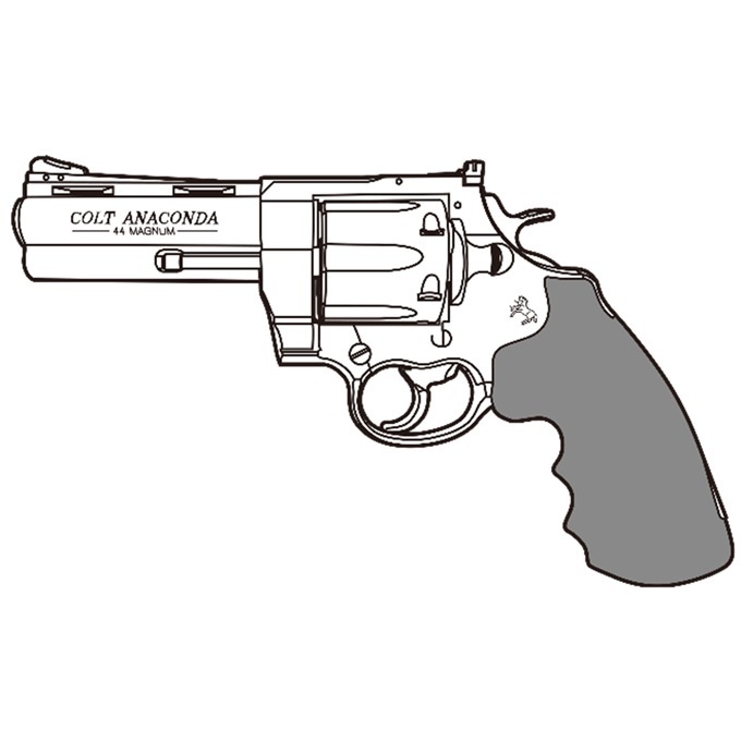 マルシン コルトアナコンダ 4インチ/ABS/HOGUEグリップ/マットブラック