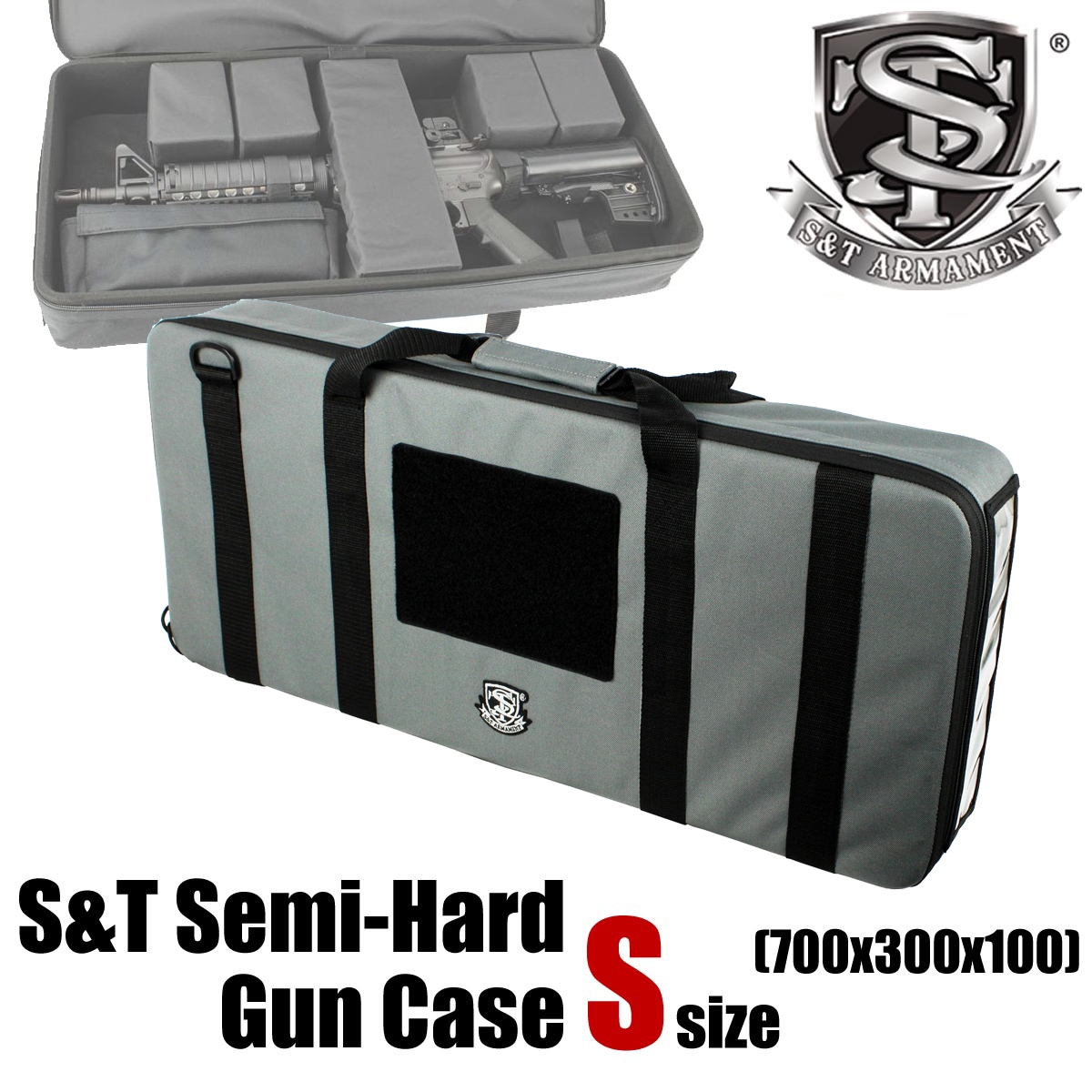 S&T セミハードガンケース Sサイズ V2 GREY(700x300x100) | 装備