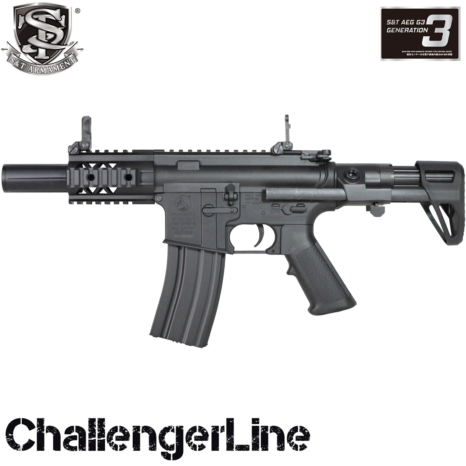 S&T M4 FF3.5 SD PDW チャレンジャーライン G3電動ガン BK（MALON 刻印