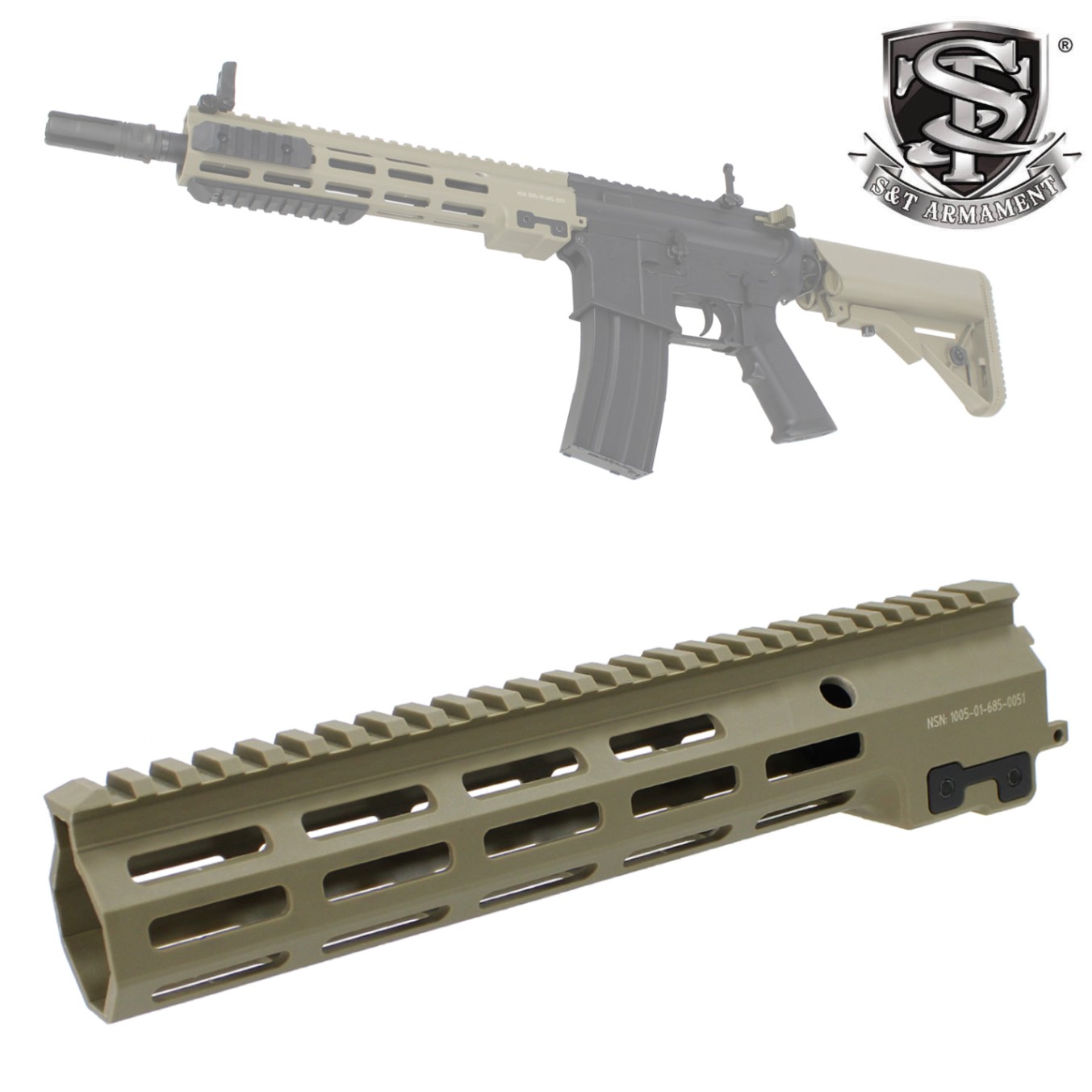 SMR Mk16タイプ ハンドガード 10.5インチ FDE S&T GEISSELE SMR MK16 タイプ 10.5