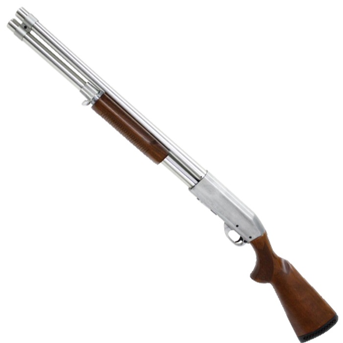 S&T M870 ロング リアルウッド エアーショットガン(SUPER MAGNUM刻印