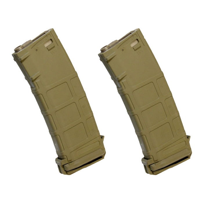 UFC　M16/M4シリーズ用 PMAGタイプ 300連フラッシュマガジン DE ≪2本セット≫