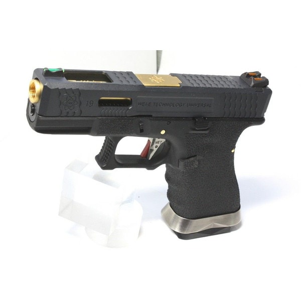 WE-TECH　GLOCK19 T1 ガスブローバック ≪BKスライド/BKフレーム/GDバレル≫