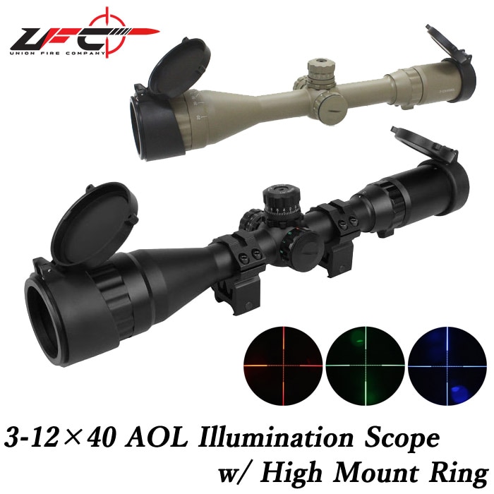 3-12x40 AOL イルミネートスコープ ≪マウントリング付≫