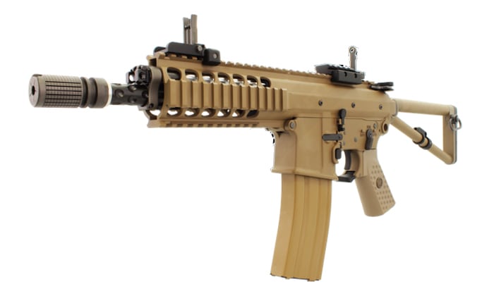 WE-TECH KAC PDW 8インチ ガスブローバック TAN ≪オープンボルトVer 