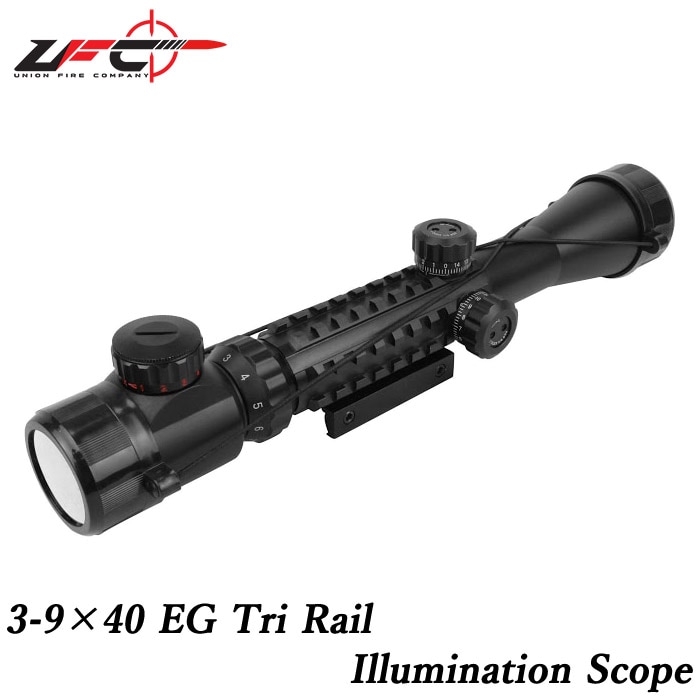 3-9x40 EG Tri Rail イルミネートスコープ BK 