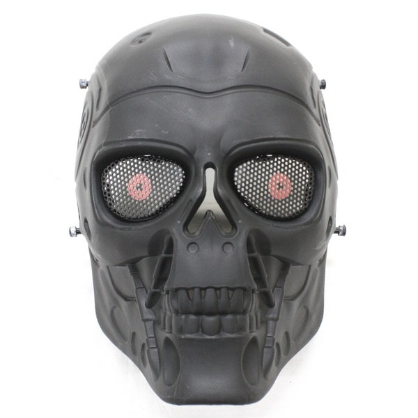 S&T　T-800タイプ パンチングメッシュマスク BK