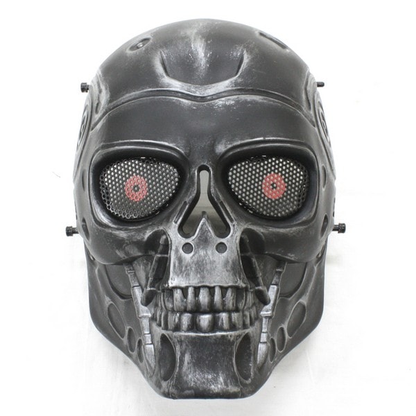 S&T　T-800タイプ パンチングメッシュマスク SILVER BLACK